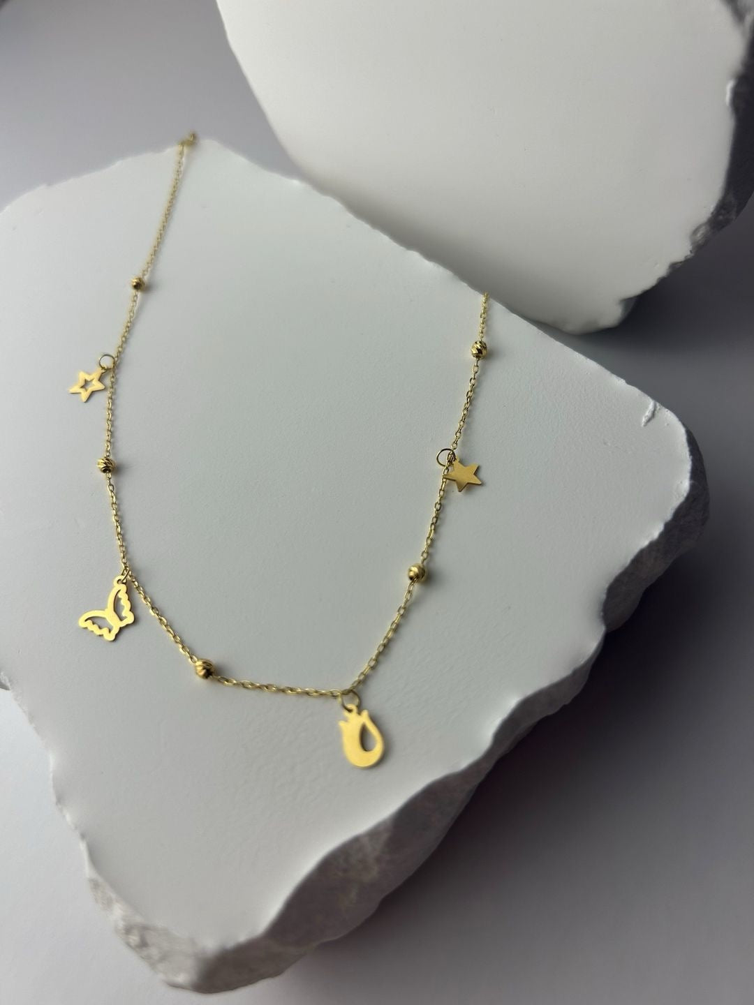18k solid gold ankle bracelet